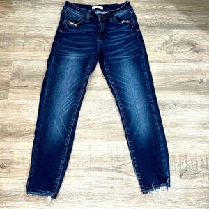 KanCan dark wash skinny jeans, size 26